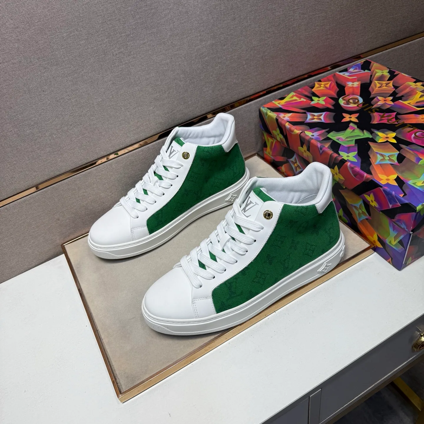Men's men's shoes 💰pp560 [LV～] Men's casual high-top shoes 2025z cabinet sales simultaneously 🔶Size: 38-44#️⃣ 🔷4 colors🔜The upper is made of multi-material splicing➕Mesh lining, comfortable and breathable, sole: original comfortable and wear-resistant outsole, ⚠️real thing📱photographed🎬real thing is better📢📢📢
